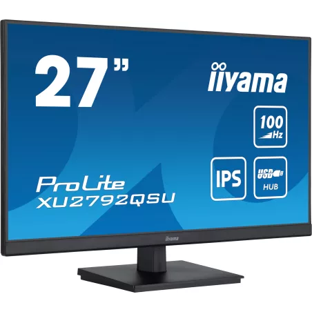 Ecran IIYAMA 27 dalle IPS ULTRA MINCE 2560x1440 0.4ms 100Hz 250 cd/m² HDMI DisplayPort USB HUB (4x3.0) HPs TCO VESA 100x100…