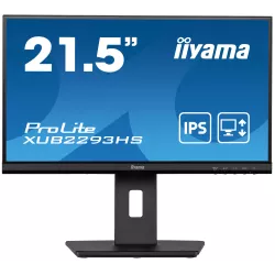 Ecran IIYAMA 21.5 Noir IPS 16:9 1ms ULTRA MINCE 1920x1080 250 cd/m² 3ms VGA HDMI Displayport HPs 2x1W Pied réglable en hauteur…