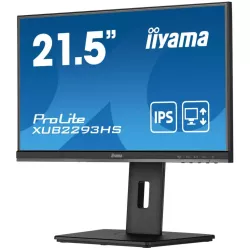 Ecran IIYAMA 21.5 Noir IPS 16:9 1ms ULTRA MINCE 1920x1080 250 cd/m² 3ms VGA HDMI Displayport HPs 2x1W Pied réglable en hauteur…