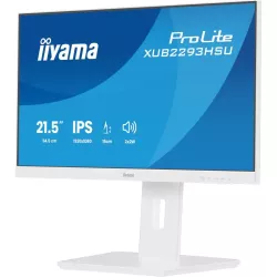 Ecran IIYAMA 21.5" Blanc IPS 16:9 1ms Ultra Mince 1920x1080 100Hz 300 cd/m² HDMI DP HPs 2xUSB HUB 2.0 15cm pied réglable en…