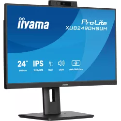 ECRAN 23.8 IIYAMA dalle IPS avec Webcam et microphone 4ms 1920x1080 250 cd/m2 100Hz HDMI DisplayPort USB-HUB(3x3.2) Haut…