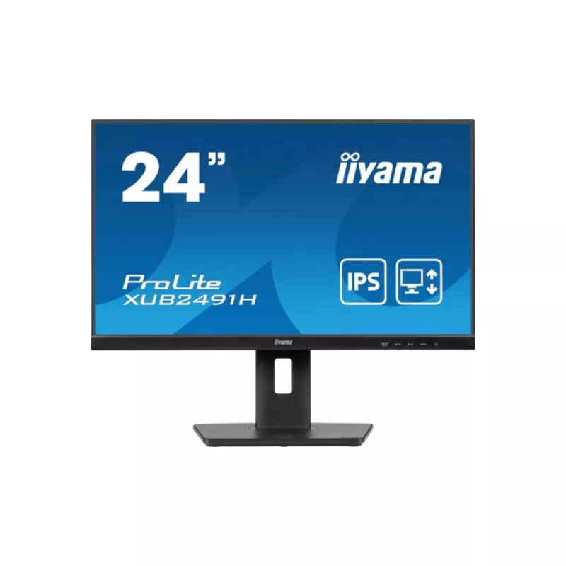 Ecran IIYAMA 24" Noir dalle IPS Ultra mince 1920x1080 16:9 0.5ms 300cd/m² 100Hz HDMI DP HPs Pied réglab hauteur 15cm + Pivot…