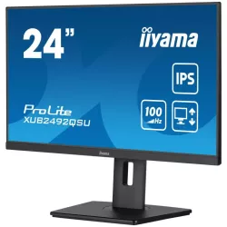 Ecran IIYAMA 23,8 Noir IPS 16:9 0.5ms WQHD 2560x1440 300 cd/m² 100Hz 1xHDMI 1xDisplayPort 3xUSB HUB (3.2) Haut parleurs 15cm…