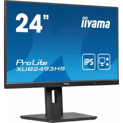 Ecran IIYAMA 23,8'' Noir dalle IPS Ultra mince 16:9 1920x1080 0.5ms 100Hz 250 cd/m² HDMI DP HPs 15cm pied réglable en hauteur…