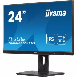 Ecran IIYAMA 23,8'' Noir dalle IPS Ultra mince 16:9 1920x1080 0.5ms 100Hz 250 cd/m² HDMI DP HPs 15cm pied réglable en hauteur…