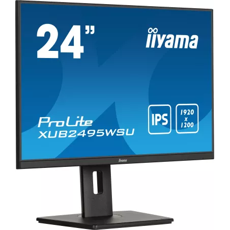 Ecran IIYAMA 24,1'' 1920x1200 16:10 IPS sans bordure sur 3 côtés 4ms 300 cd/m² 1xHDMI 1xDisplayPort 4xUSB 1xUSB-C HPs 2x2W…