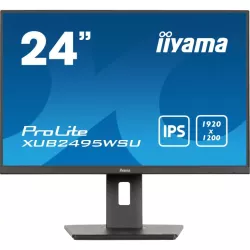 Ecran IIYAMA 24,1'' 1920x1200 16:10 IPS sans bordure sur 3 côtés 4ms 300 cd/m² 1xHDMI 1xDisplayPort 4xUSB 1xUSB-C HPs 2x2W…