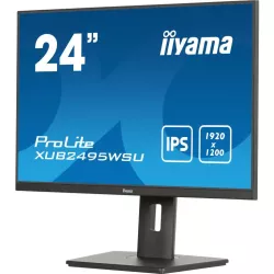 Ecran IIYAMA 24,1'' 1920x1200 16:10 IPS sans bordure sur 3 côtés 4ms 300 cd/m² 1xHDMI 1xDisplayPort 4xUSB 1xUSB-C HPs 2x2W…