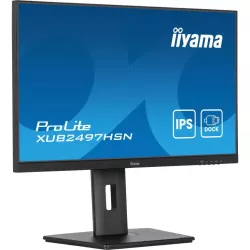 Ecran IIYAMA 24'' Ultra mince Noir IPS 1920x1080 100Hz 1ms 300cd/m² HDMI DP USB-C dock USB-C 3xUSB (3.2) Haut-parleurs 15cm…