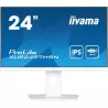 Ecran IIYAMA 24'' Ultra mince Blanc IPS 1920x1080 100Hz 1ms 300cd/m² HDMI DP USB-C dock USB-C 3xUSB (3.2) Haut-parleurs 15cm…