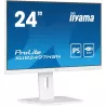 Ecran IIYAMA 24'' Ultra mince Blanc IPS 1920x1080 100Hz 1ms 300cd/m² HDMI DP USB-C dock USB-C 3xUSB (3.2) Haut-parleurs 15cm…