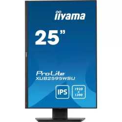 Ecran IIYAMA 25'' IPS 4ms 16:10 1920x1200 VGA HDMI DisplayPort HUB USB (2x2.0) 15cm pied réglable en hauteur Pivot /…