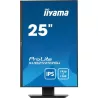 Ecran IIYAMA 25'' IPS 4ms 16:10 1920x1200 VGA HDMI DisplayPort HUB USB (2x2.0) 15cm pied réglable en hauteur Pivot /…