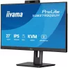 Ecran IIYAMA 27 Noir Ultra mince avec Webcam IPS 16:9 2560x1440 100Hz 250 cd/m2 0.4ms DP HDMI HPs USB C/ USB-HUB (3x3.2) 15cm…