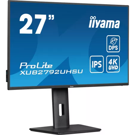 Ecran IIYAMA 27 dalle IPS ULTRA MINCE 4K 3840x2160 4ms 350 cd/m² HDMI DisplayPort 3xUSB 3.2 USB-C 2xHPs 15cm pied réglable…
