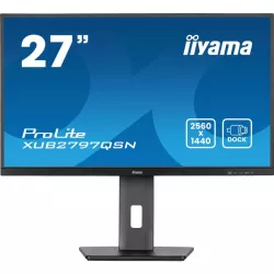 Ecran IIYAMA 27 Noir dalle IPS 16:9 1ms Ultra mince 2560x1440 100Hz 300cd/m² 1xHDMI 1xDP 1xUSB-C 1xUSB-C dock 3xUSB HUB 3.2…