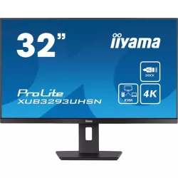 Ecran IIYAMA 31,5 Noir IPS 3840 x 2160 4ms 350 cd/m² 16:9 60Hz 1xHDMI 1xDP 1xUSB-C 2xUSB-HUB 2xHP et écouteurs commutateur KVM…