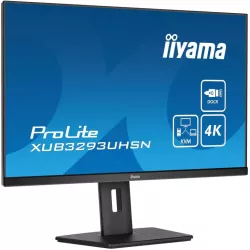 Ecran IIYAMA 31,5 Noir IPS 3840 x 2160 4ms 350 cd/m² 16:9 60Hz 1xHDMI 1xDP 1xUSB-C 2xUSB-HUB 2xHP et écouteurs commutateur KVM…
