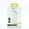 Batterie de secours IZZY 10000mAh - 2 ports USB A + 1 port USB-C - 10,5W - blanc