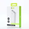 Batterie de secours IZZY 20000mAh - 2 ports USB A + 1 port USB-C - 10,5W - blanc