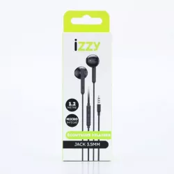 Ecouteurs filaire semi-intra avec boitier de contrôle, jack 3,5mm, 1,2m, noir