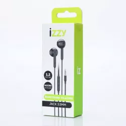 Ecouteurs filaire semi-intra avec boitier de contrôle, jack 3,5mm, 1,2m, noir