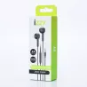 Ecouteurs filaire semi-intra avec boitier de contrôle, jack 3,5mm, 1,2m, noir