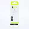 Ecouteurs filaire semi-intra avec boitier de contrôle, USB-C, 1,2m, blanc