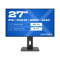 JAPANNEXT JN27IPS4FLWQHDRHSP Ecran LED 27 WQHD(2560x1440) à 60Hz IPS(ADS) 400 cd/m² 1000:1 HDR 2560x1440 8ms HDMI DisplayPort"