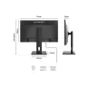 JAPANNEXT JN27IPS4FLWQHDRHSP Ecran LED 27 WQHD(2560x1440) à 60Hz IPS(ADS) 400 cd/m² 1000:1 HDR 2560x1440 8ms HDMI DisplayPort"