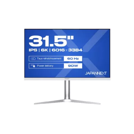 JAPANNEXT JN6K315 Ecran LED 31,5" 6K (6016x3384) à 60Hz IPS(AHVA) 500 cd/m² 1500:1 6016x3384 8ms(GtoG) HDMI DisplayPort USBC…