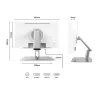 JAPANNEXT JNIPS2152FHDRC65WFLDT Ecran LED 21,5" FHD (1920x1080) 75Hz IPS 250 cd/m² 1000:1 1920x1080 OD:8ms(GtoG) HDMI USBC Blanc