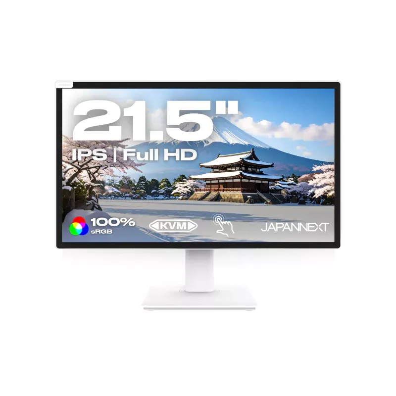 JAPANNEXT Moniteur LED 21,5" FHD (1920x1080) 75Hz IPS panel 250 cd/m² 1000:1 1920x1080 8ms(GtoG) HDMI DisplayPort USBC Blanc