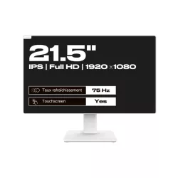 JAPANNEXT Moniteur LED 21,5" FHD (1920x1080) 75Hz IPS panel 250 cd/m² 1000:1 1920x1080 8ms(GtoG) HDMI DisplayPort USBC Blanc