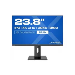 JAPANNEXT JNIPS238U60 Ecran LED 23,8 UHD (3840x2160) à 60Hz IPS(ADS) 300 cd/m² 1300:1 3840x2160 OD:8ms (GtoG) HDMI DisplayPort…