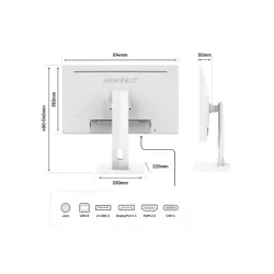 JAPANNEXT JNIPS270UHD60FC65WHSPW Ecran LED 27 4KUHD(3840x2160)60Hz IPS(HADS) 400 cd/m² 1200:1 HDR 3840x2160 HDMI DisplayPort…