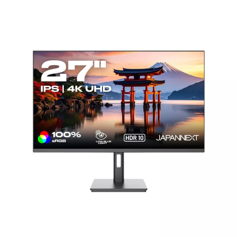 JAPANNEXT JNIPS270UHD60F9 Ecran LED 27 4K UHD(3840x2160) à 60Hz IPS 350 cd/m² 1000:1 HDR10 3840x2160 8ms(GtoG) HDMI DisplayPort"