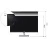 JAPANNEXT JN-IPS275K-HSPC9 Ecran LED 27" 5K(5120x2880) 60Hz IPS 350 cd/m² 2000:1 5120x2880 8ms(GtoG) HDMI DisplayPort USBC blanc