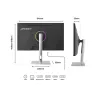 JAPANNEXT JN-IPS275K-HSPC9 Ecran LED 27" 5K(5120x2880) 60Hz IPS 350 cd/m² 2000:1 5120x2880 8ms(GtoG) HDMI DisplayPort USBC blanc