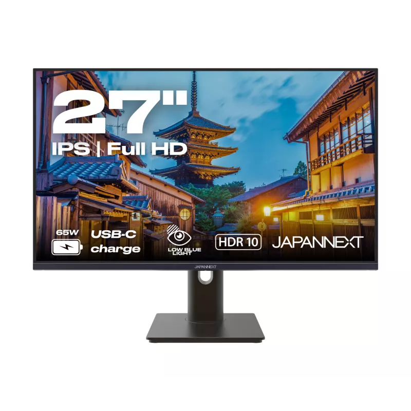 JAPANNEXT JNIPS27FHDRC65WHSP Ecran LED 27" FULLHD (1920x1080) à 60Hz IPS(AHVA) 300cd/m² 1000:1 HDR 1920x1080 8ms HDMI…