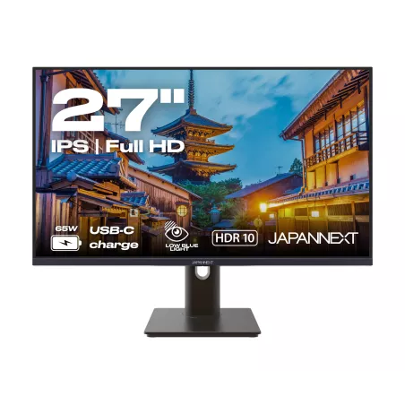 JAPANNEXT JNIPS27FHDRC65WHSP Ecran LED 27" FULLHD (1920x1080) à 60Hz IPS(AHVA) 300cd/m² 1000:1 HDR 1920x1080 8ms HDMI…