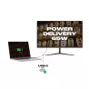 JAPANNEXT JNIPS27WQHDRC65W Ecran LED 27" WQHD (2560x1440) à 75Hz IPS 350 cd/m² 1000:1 HDR10 2560x1440 5 HDMI DisplayPort USBC