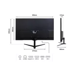 JAPANNEXT JNIPS27WQHDRC65W Ecran LED 27" WQHD (2560x1440) à 75Hz IPS 350 cd/m² 1000:1 HDR10 2560x1440 5 HDMI DisplayPort USBC