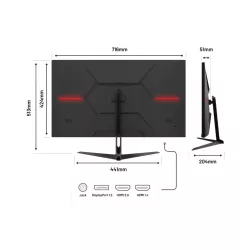 JAPANNEXT JNIPS27WQHDRC65W Ecran LED 27" WQHD (2560x1440) à 75Hz IPS 350 cd/m² 1000:1 HDR10 2560x1440 5 HDMI DisplayPort USBC