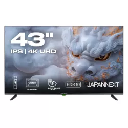 JAPANNEXT JNIPS430UHD60F Ecran LED 43" UHD (3840x2160) à 60Hz IPS 250 cd/m² 1200:1 HDR10 3840x2160 Typ:8ms(GtoG) HDMI Noir