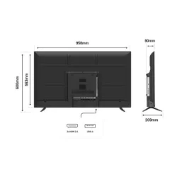 JAPANNEXT JNIPS430UHD60F Ecran LED 43" UHD (3840x2160) à 60Hz IPS 250 cd/m² 1200:1 HDR10 3840x2160 Typ:8ms(GtoG) HDMI Noir