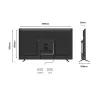 JAPANNEXT JNIPS430UHD60F Ecran LED 43" UHD (3840x2160) à 60Hz IPS 250 cd/m² 1200:1 HDR10 3840x2160 Typ:8ms(GtoG) HDMI Noir