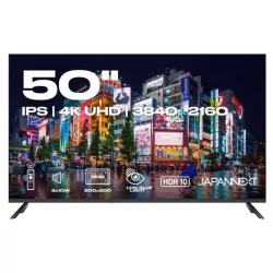 JAPANNEXT JNIPS500UHD60F Ecran LED 50 UHD (3840x2160) à 60Hz IPS(FFS) 300 cd/m² 1200:1 HDR10 3840x2160 8ms HDMI Noir"