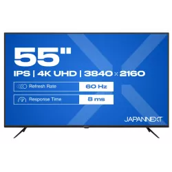 JAPANNEXT JNIPS550UHD60F Ecran LED 55" 4K UHD (3840x2160) à 60Hz IPS 320 cd/m² 1200:1 HDR10 3840x2160 8 HDMI Noir