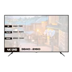 JAPANNEXT JNIPS550UHD60F Ecran LED 55" 4K UHD (3840x2160) à 60Hz IPS 320 cd/m² 1200:1 HDR10 3840x2160 8 HDMI Noir